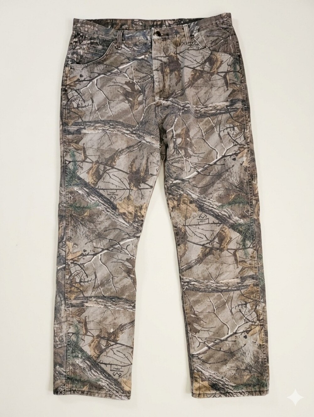 Wrangler Pro Gear Camo Pants Mens 38x34 Quilted Fleece Lined Insulated PG200AX
